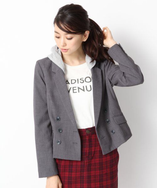 パーカーツキＷテーラードジャケット