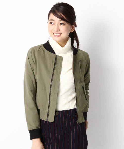 サテンリブブルゾン