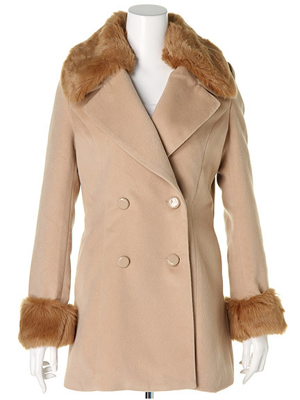 ファー付ウールジャケット