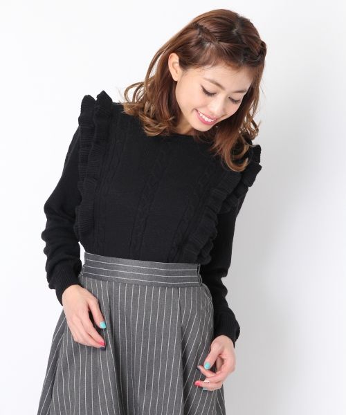 【1/20 再値下げ！】７Ｇダブルフリルニット