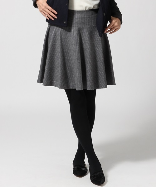 ウールピンストライプスカート