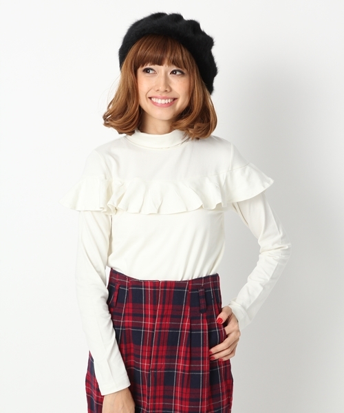 ハイネックフリル長袖