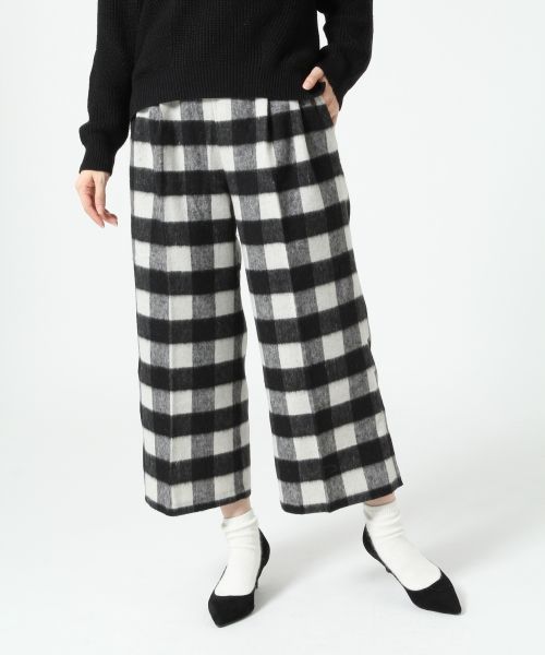 シャギーＢＬチェックガウチョパンツ