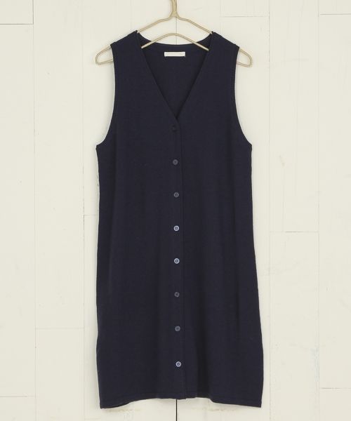 【3,000円(税込3,240円)】ニットVネック前開きベスト