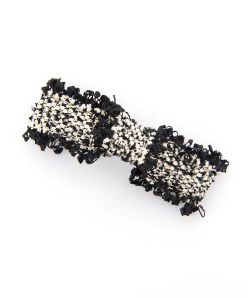 モノトーンツィードリボンバレッタ/mikoa