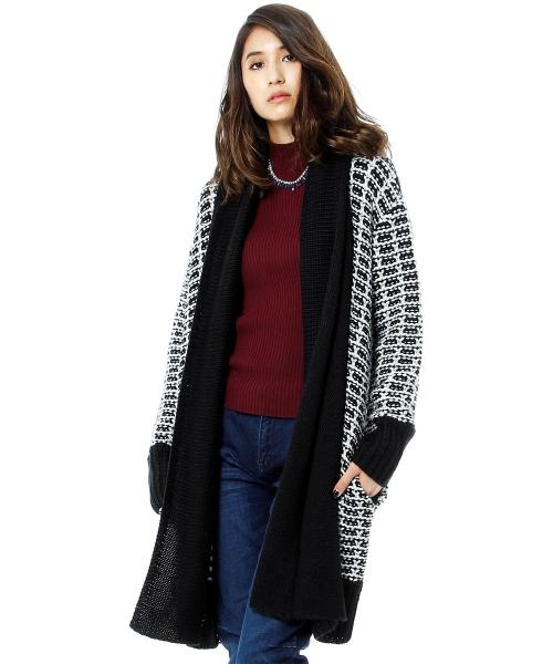 ミックスニットコート