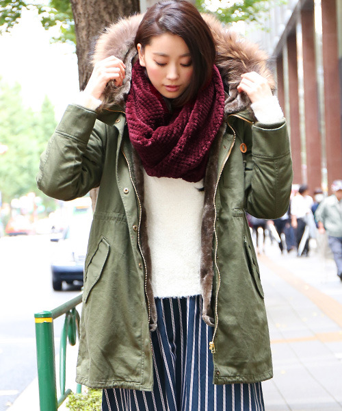 ファーツキモッズコート/mikoa