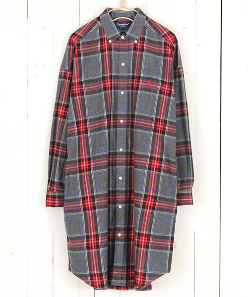 GYMPHLEXビエラチェックシャツワンピース