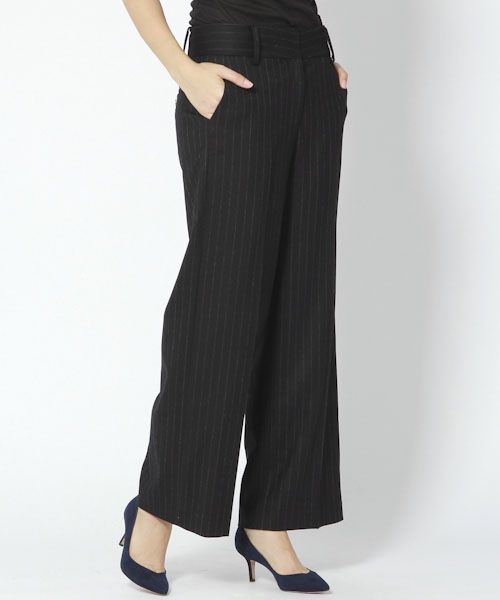 ストライプワイドパンツ