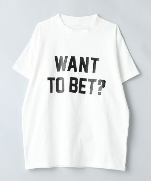 ハイネックロゴプリントTEE