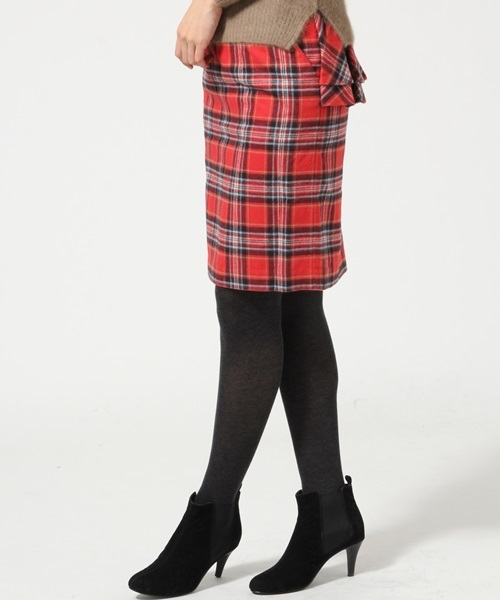 ネルチェックスカート