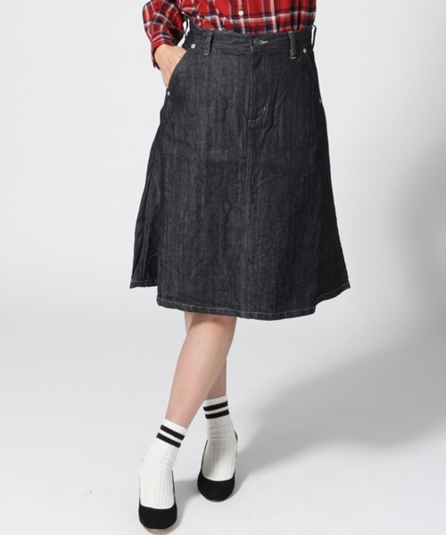 <別注>【FIRE SERVICE × SQUOVAL】デニムフレアスカート