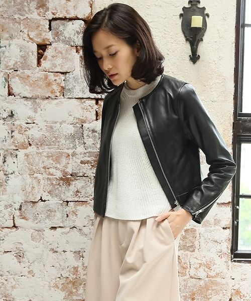 レザーブルゾン