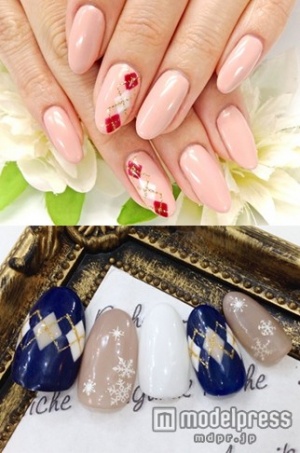 サイドアーガイル「FAST NAIL 五反田店」（上）、スノーアーガイル「Agunik Riche」（下）／画像提供クーポンランド