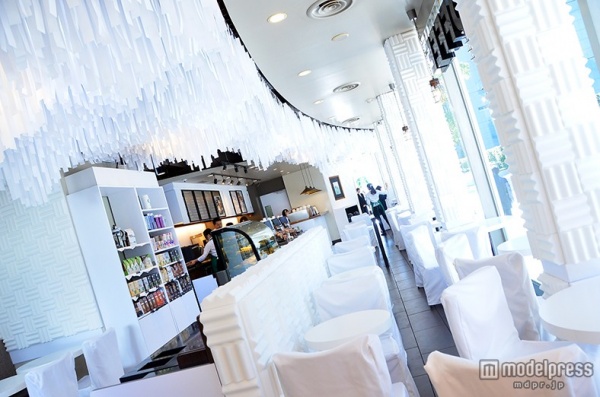 スタバ、真っ白で幻想的な空間を初お披露目 限定のチョコレートドリンクも先行販売