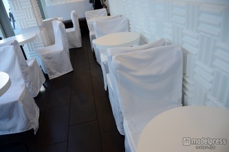 座席も真っ白に