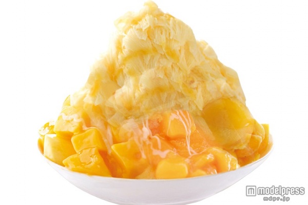 濃厚なマンゴーの果肉たっぷりの「マンゴーかき氷」