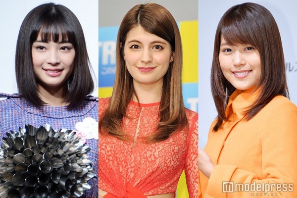 あえてのストレートヘアが最高に可愛い！（左から）広瀬すず、マギー、有村架純（C）モデルプレス