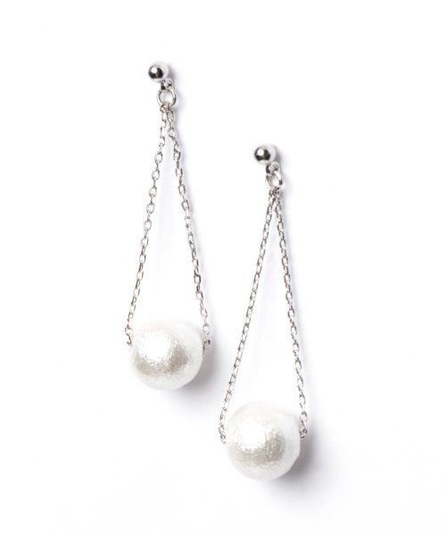 コットンパールピアス