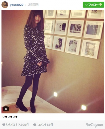 私服を公開したヨンア／Instagramより