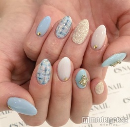 ツイードネイル／画像提供：esNAIL