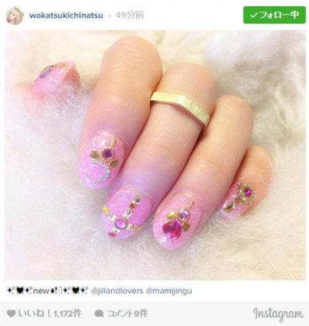 若槻千夏の新しいネイル／Instagramより
