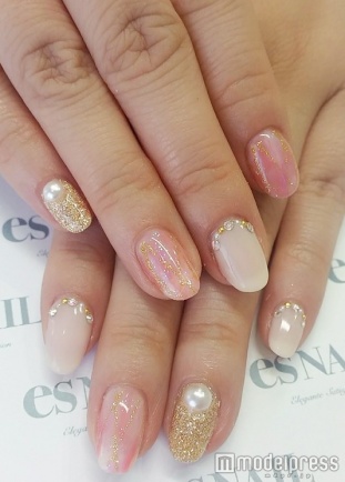 シンプルマーブル／画像提供：esNAIL