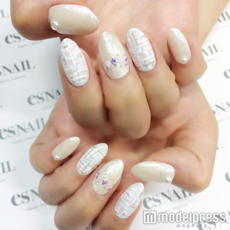 ツイードネイル／画像提供：esNAIL