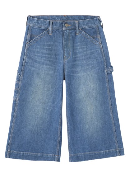 DENIM PAINTER CROPPED PANTS