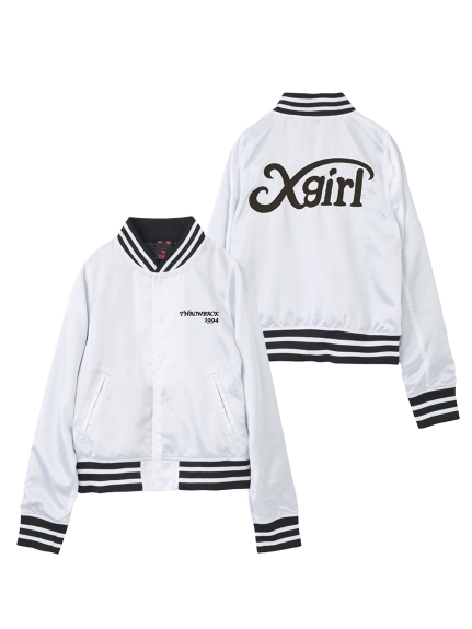 SATIN VARSITY JACKET