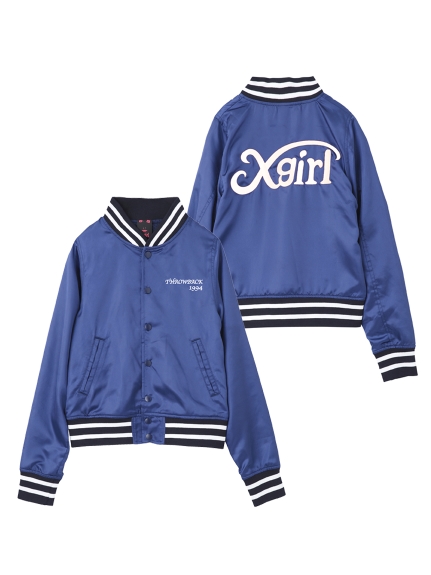 SATIN VARSITY JACKET