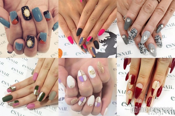 カラフルさが可愛い！ブロッキングネイル6選／画像提供esNAIL