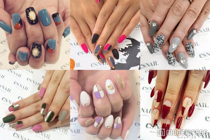 カラフルさが可愛い！ブロッキングネイル6選／画像提供esNAIL