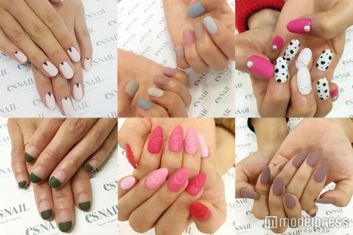 個性派ネイルもマット加工でマイルドに！／画像提供esNAIL