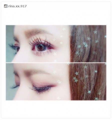 うるうる瞳に！ドキッとするモテメイクのコツ／rina.xx.917さんInstagramより
