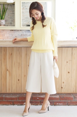 [もっちり柔らかポンチ素材]ガウチョパンツ「Luz Llena」2,270円(税込)／画像提供：Luz Llena