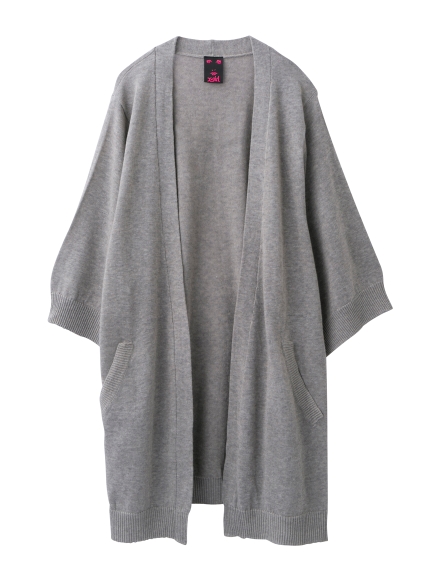 COTTON RAMIE KNIT BIG CARDIGAN
