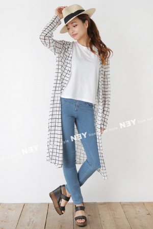 ウィンドウペンチェック柄ロングカーディガン「Galoo Shoppers」4,752 円（税込）／画像提供：Galoo Shoppers<br>
