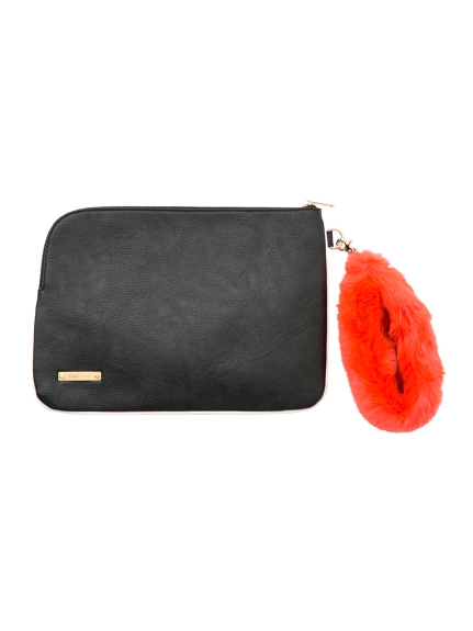 MFD CASSELINI COLOR FUR HANDLE CLUTCH BAG