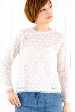 lacy top ～レーシートップ「flower」7,538円／画像提供：flower WEB SHOP