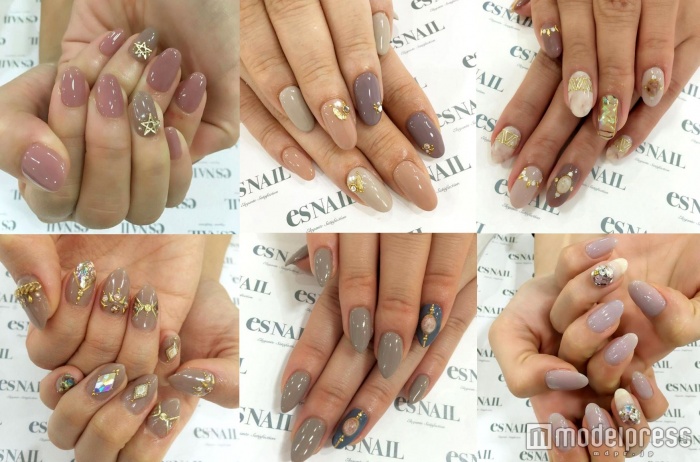 今年のトレンド！くすみカラーががわいい「スモーキーネイル」でいつもより大人気分に／画像提供・esNAIL