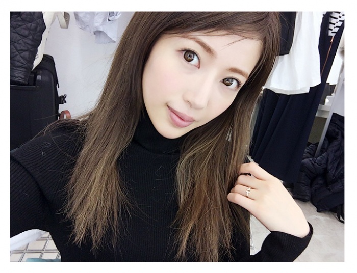 カット前のヘアー／舟山久美子オフィシャルブログ（LINE）より