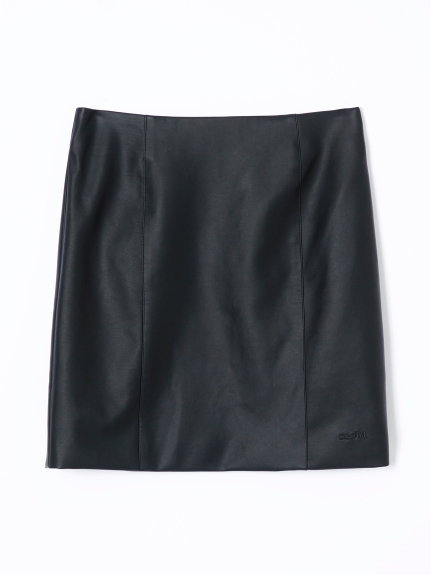 FAUX LETHER SKIRT