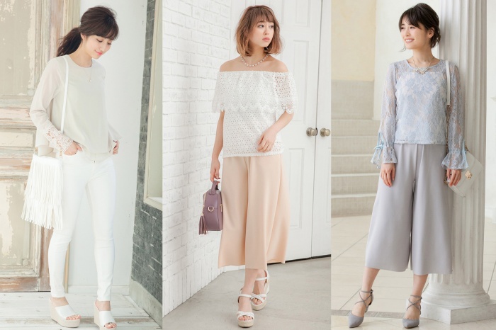 透け感レースでつくる旬の「ピュアフェミニン」コーデに注目！／画像提供：Color