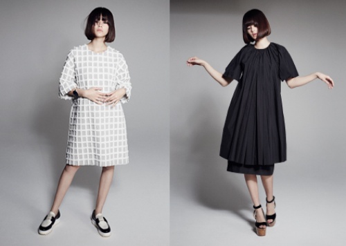 可愛いだけじゃない！emmaが着こなす白＆黒のモードな春夏ワンピース（C）TOPLOG