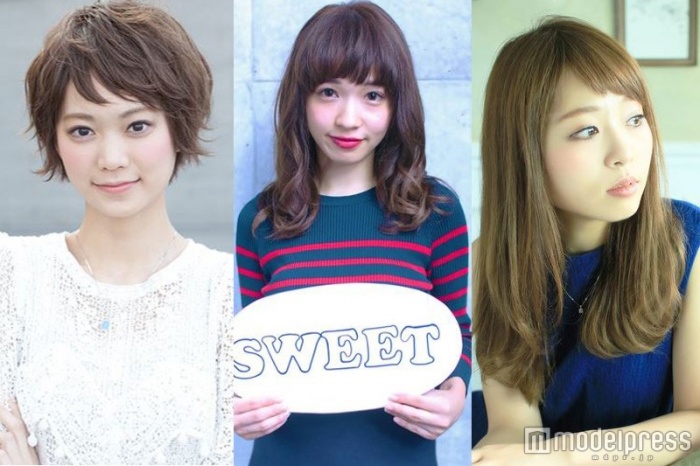 春の軽やか短め前髪スタイル3選／左から「fossette」橋本優香さん担当、「Lotus」古木ゆうさん担当、「fossette」橋本優香さん担当／画像提供：らしさ