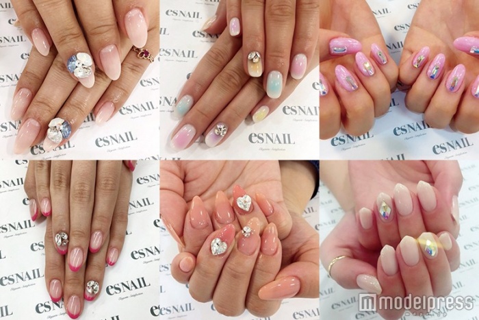 存在感抜群の“立体ストーン”でキラリと輝くネイルに/画像提供:esNAIL