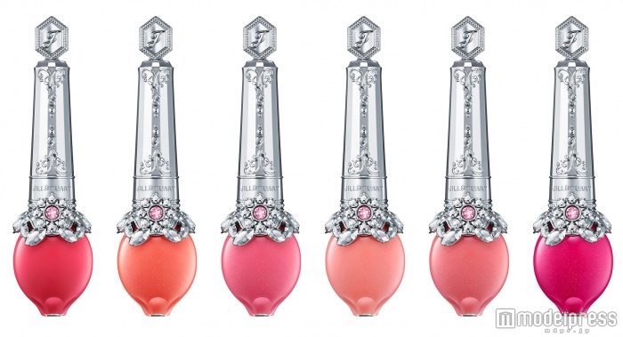 フォーエヴァージューシーオイルルージュ シアー/01 cranberry syrup・02 blood orange juice・03 camu camu smoothie・04 peachy compote・05 strawberry float・06 grape juice/各2,800円(税抜き)/画像提供・JILL STUART