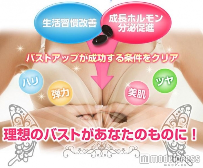 「成長ホルモン」と「ラクトゲン受容体」でバストアップが叶う