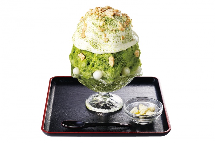 季節限定 チーズタルトかき氷‐宇治抹茶／画像提供：PABLO